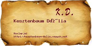 Kesztenbaum Délia névjegykártya